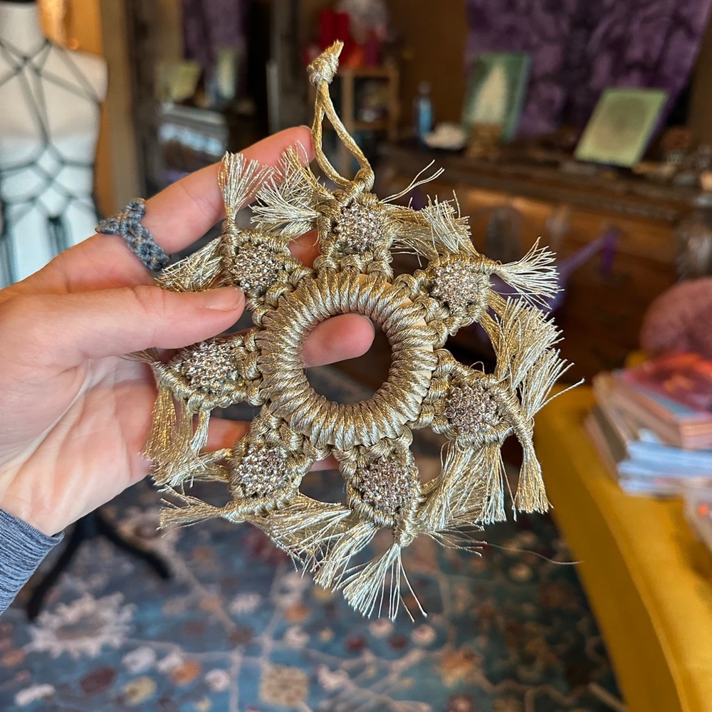 Silver Snowflake Ornament